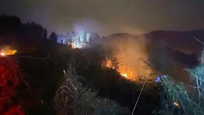 Rize'de ormanlık alanda çıkan yangına müdahale ediliyor