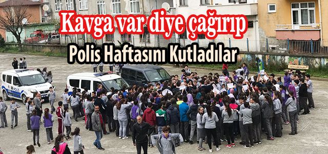 Arhavi Atatürk Ortaokulu Öğrencilerinden Polise Sürpriz