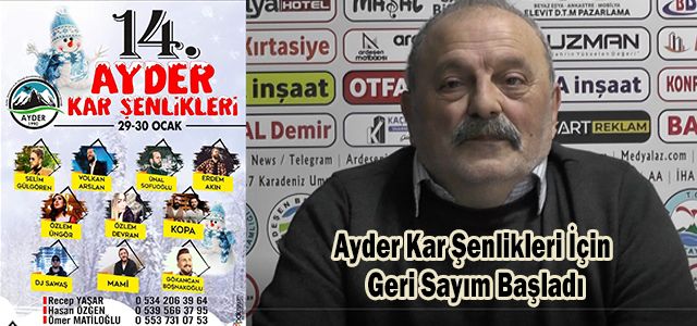 Ayder Kar Şenlikleri İçin Geri Sayım Başladı