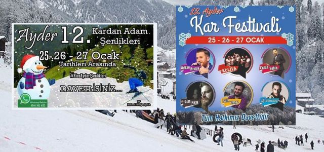 Çamlıhemşin Kardan Adam Festivali Başlıyor