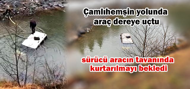 Çamlıhemşin Yolunda Kaza Ucuz Atlatıldı