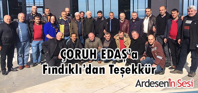 Çoruh Edaş’a Fındıklı Muhtarlar Derneği’nden Teşekkür