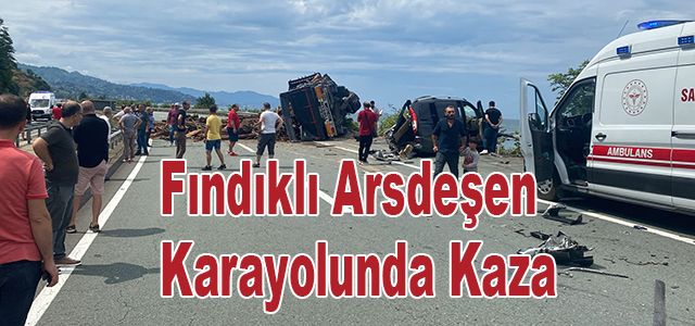 Fındıklı Ardeşen Sahil Yolunda Kaza