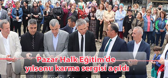 Pazar Halk Eğitim’de yılsonu karma sergisi açıldı