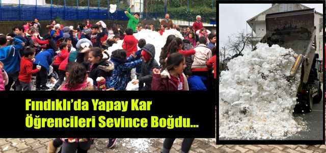 Rize Fındıklı'da Okullara Kamyonlarla Kar Taşındı