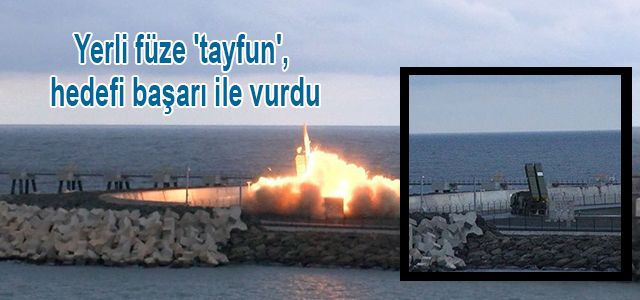 Yerli Füzenin testi Rize-Artvin Havalimanı'nda karadan denize yapıldı.